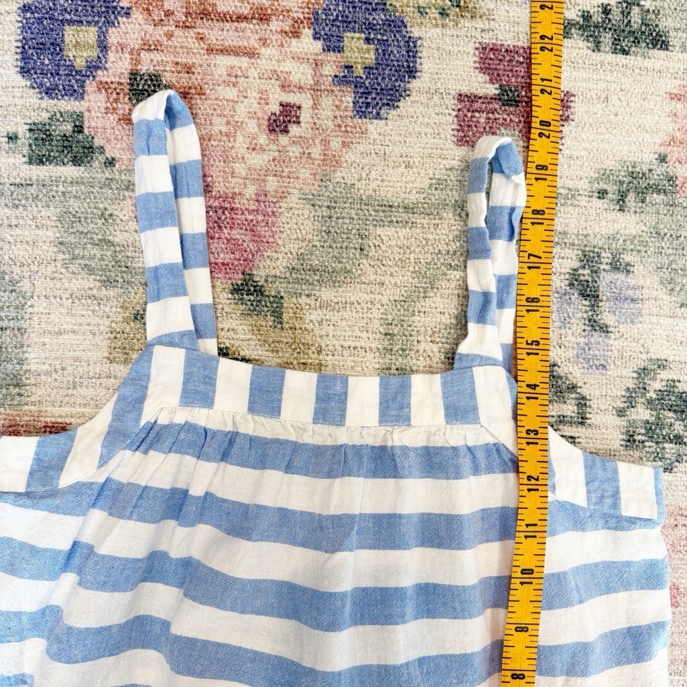Loft Linen Blend Striped Cropped Tank Top Size XXS Coastal Beachy Lightweight - Picture 5 of 7
